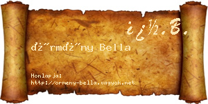 Örmény Bella névjegykártya